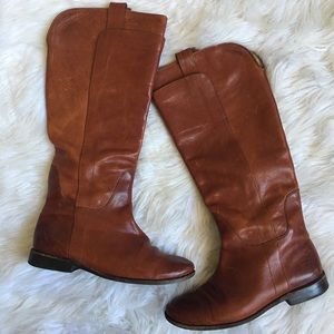 Frye Paige Knee High Cognac Leather Boot 7